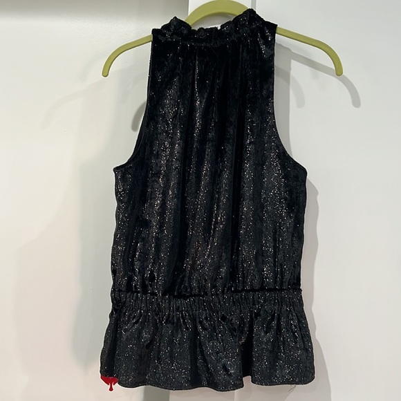 NWT Ramy Brook Black Metallic Sleeveless Top - Size M - Picture 2 of 4